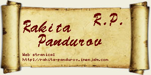 Rakita Pandurov vizit kartica